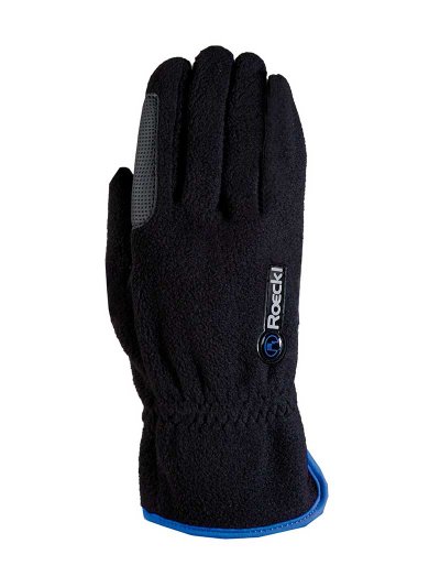 Guantes de invierno para montar a caballo negros y azules Kairi - Roeckl