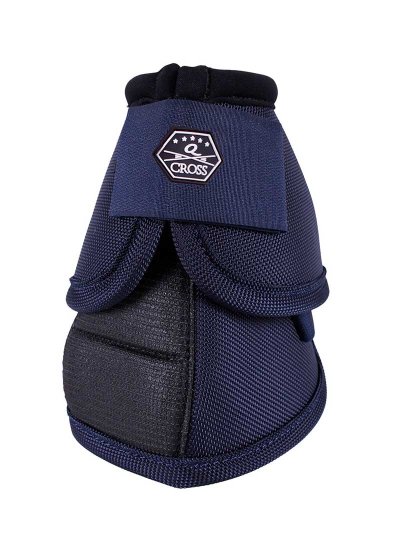 Pack de 2 campanas técnicas antigiro azul marino para caballo y pony - QHP