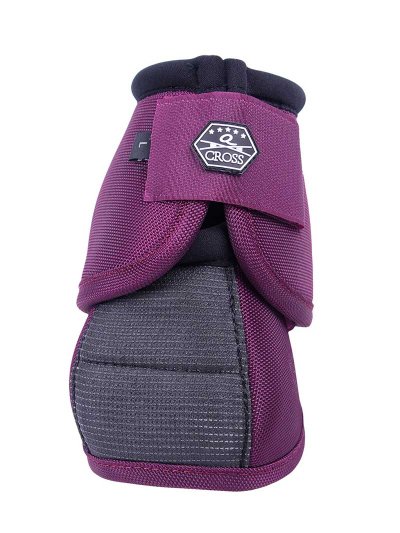Pack de 2 campanas técnicas antigiro moradas (berenjena) para caballo y pony - QHP