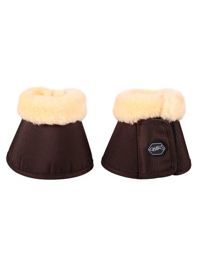 Lot de 2 cloches marron foncé avec mouton pour cheval et poney Ontario - QHP