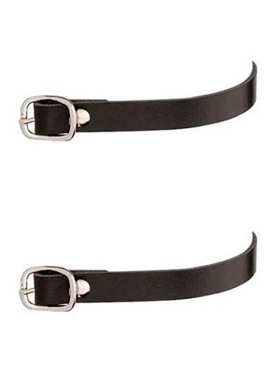 Par de correas de espuelas inglesas en cuero negro - Sprenger