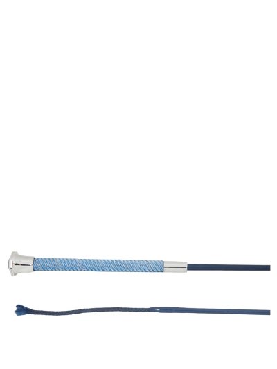 Fusta de doma (110/120cm) con mango azul claro con brillantina Auriga - BR