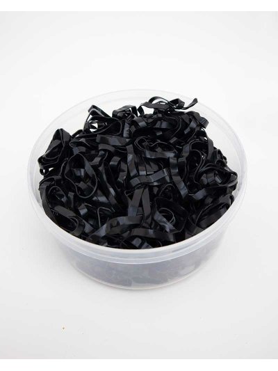 Caja de gomas elásticas negras de 50g (aprox 450 unidades) - QHP - imagen 2