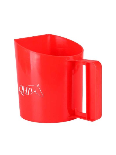 Cazo/vaso medidor rojo para pienso - QHP