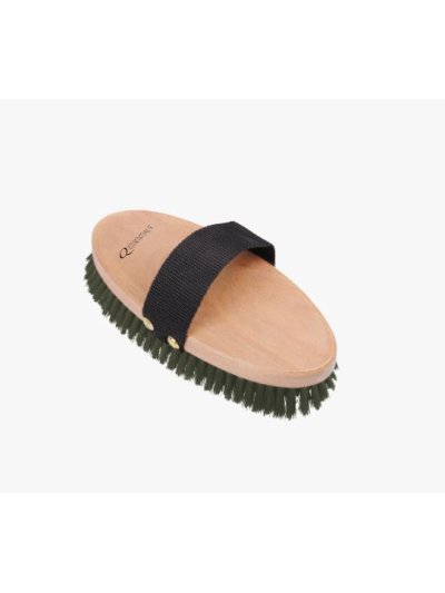 Cepillo grande de madera y de cerda corta y fina colorverde - QHP
