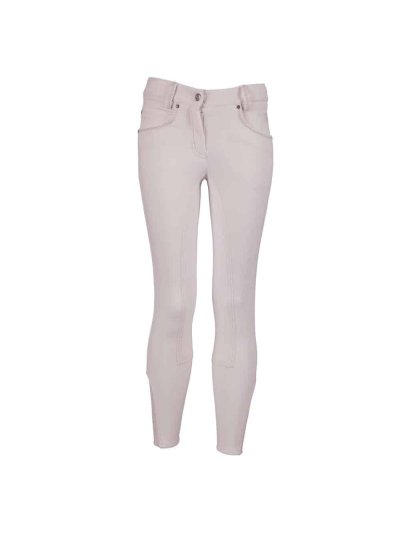White horse riding trousers (knee patch reinforcement) for girls Paris - BR