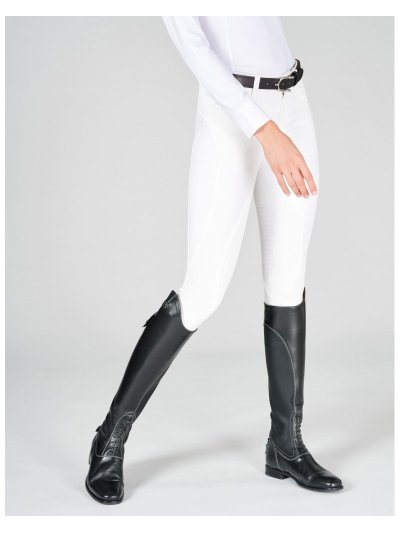 Pantalons d'équitation blanc (grip aux genoux) pour femme – Londra Low - Vestrum