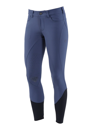 Pantalons d'équitation bleu (grip aux genoux) pour femme – Londra Low - Vestrum