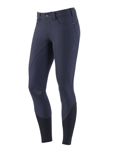 Pantalons d'équitation bleu marine (grip aux genoux) pour femme – Londra Low - Vestrum