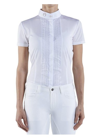 Chemise blanc à manches courtes de concours pour femme Medan - Vestrum