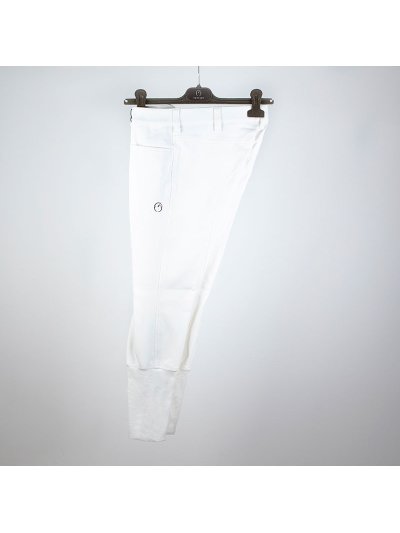 Pantalons de compétition blanc (grip aux genoux) modèle Syracusse - Vestrum