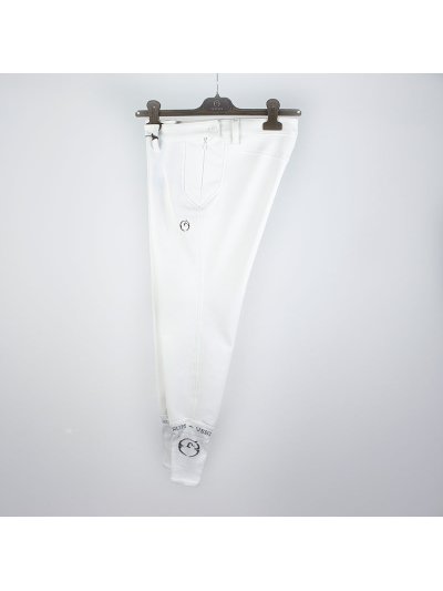 Leggings d'équitation blanc (grip aux genoux) pour femme - Grenoble - Vestrum