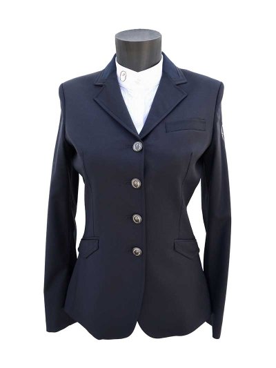 Veste fine de compétition bleu marine avec col de daim pour femme Venezia - Vestrum