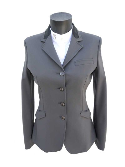 Veste technique de compétition grise foncé avec col de daim pour femme Venezia - Vestrum