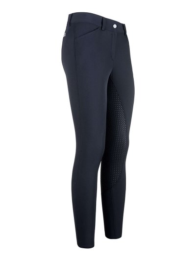 Navy blue junior riding breeches with front pockets and full-seat grip Arista - Euro-Star