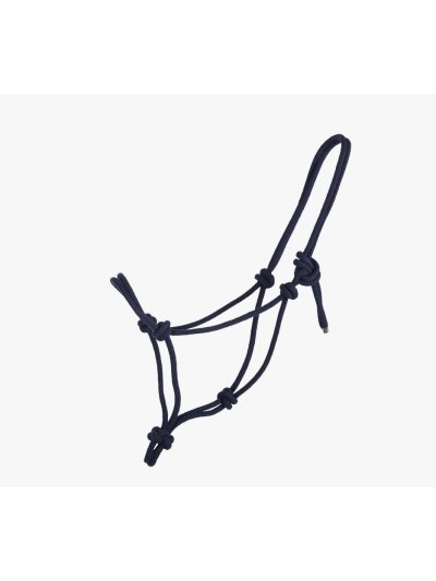 Licol d'écurie bleu marine en corde pour cheval - QHP