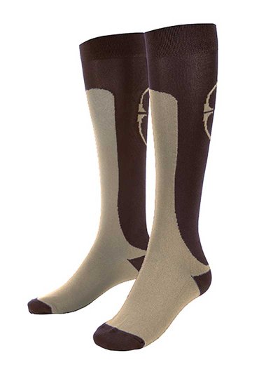 Calcetines finos y transpirables beige y marrón oscuro Las Vegas - Vestrum