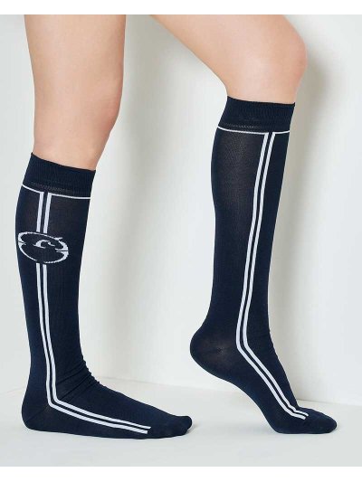 Calcetines finos transpirables azul marino con el logo en blanco Chieti - Vestrum