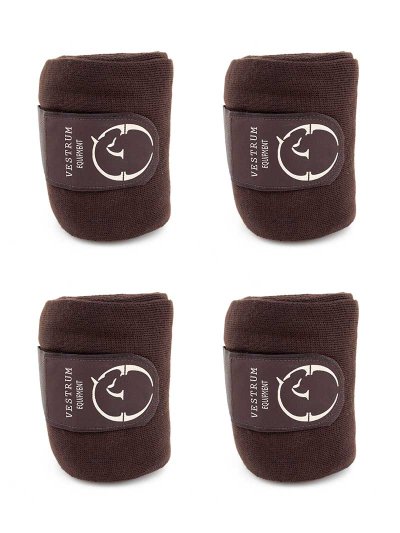 Pack de 4 vendas de descanso marrón oscuro Brunico - Vestrum
