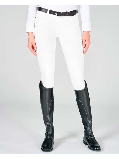 Pantalons d'équitation blanc (grip aux genoux) pour femme Londra - Vestrum