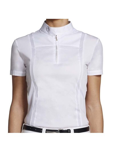 Polo blanc manches courtes de compétition pour femme Cassis - Vestrum