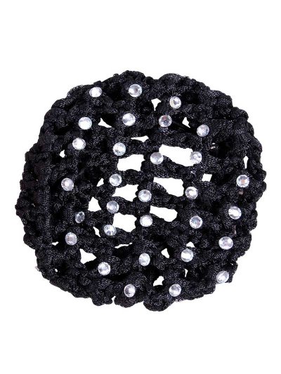 Malla de pelo negra con brillantes - QHP
