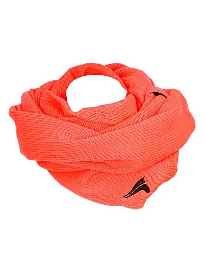 Bufanda de punto coral/naranja fosforito Irises - Euro-Star - imagen 2