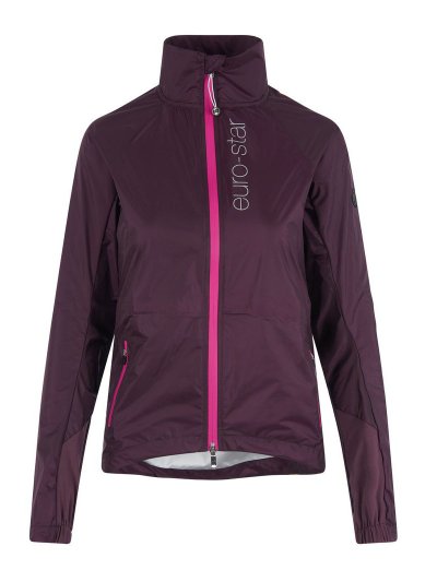 Waterproof jacket wine color for women Rachel - Euro-Star