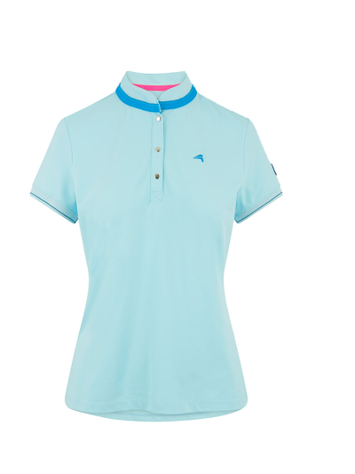 Polo technique bleu clair à manches courtes pour femme Jadie - Euro-Star