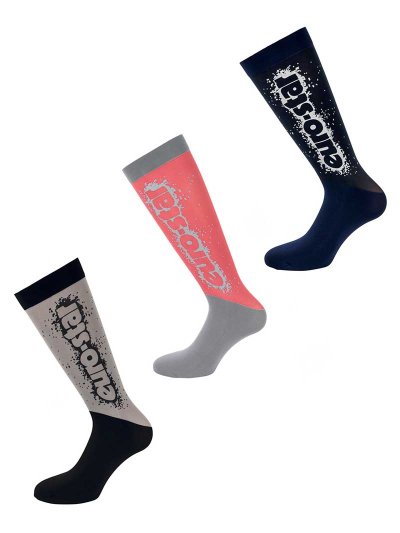 Pack de 3 calcetines altos tipo malla (rojo teja, azul marino y gris) Airbush - Euro-Star