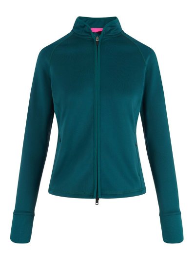 Teal Zip-Up Jacket Without Hood for Women – Lorena - Euro-Star