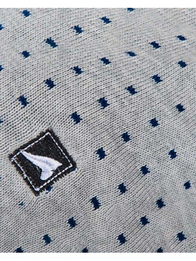 Fine Grey Knit Beanie with Navy Dots – Iris - Euro-Star - imagen 2