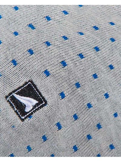 Thin Grey Knit Beanie with Blue Dots – Iris - Euro-Star - imagen 2