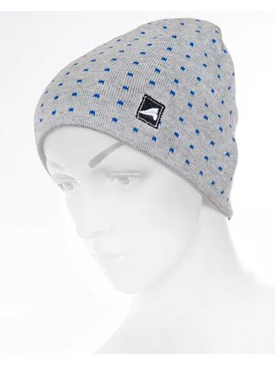 Thin Grey Knit Beanie with Blue Dots – Iris - Euro-Star - imagen 3