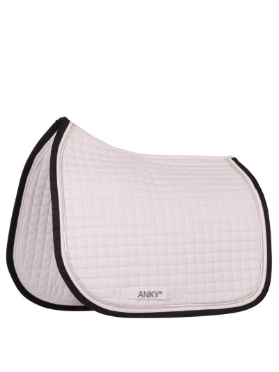 Sudadero de doma blanco con ribete negro (white/black) para caballo - Anky