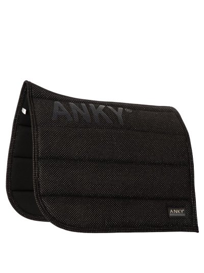 Sudadero de doma negro (zwart) con topos plateados para caballo - Anky
