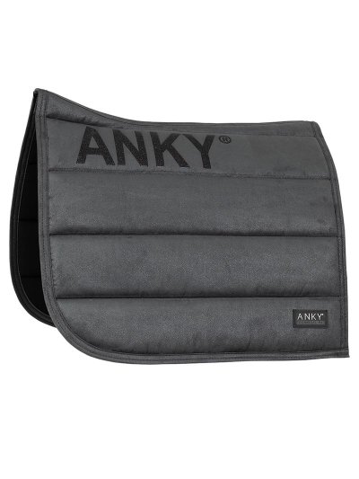 Grey (dark shadow) dressage saddle pad with glitter - Anky