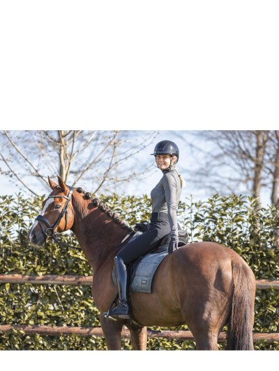 Grey (dark shadow) dressage saddle pad with glitter - Anky - imagen 3