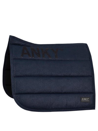 Navy blue (dark navy) dressage saddle pad with glitter - Anky