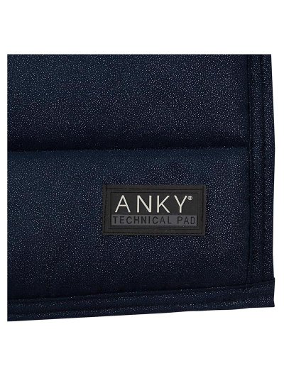 Navy blue (dark navy) dressage saddle pad with glitter - Anky - imagen 3