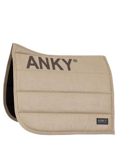 Beige (weathered teak) dressage saddle pad with glitter - Anky