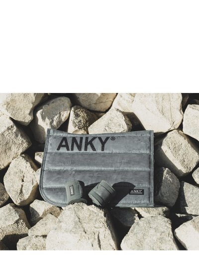 Grey (dark shadow) dressage saddle pad with glitter - Anky - imagen 4