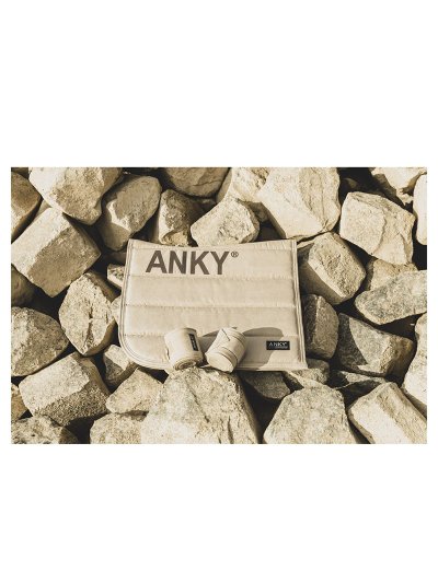 Beige (weathered teak) dressage saddle pad with glitter - Anky - imagen 3