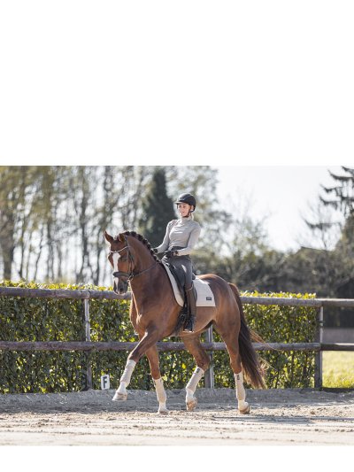 Beige (weathered teak) dressage saddle pad with glitter - Anky - imagen 4