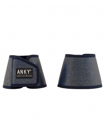 Pack de 2 campanas azul marino (dark navy) con animal print plateado - Anky