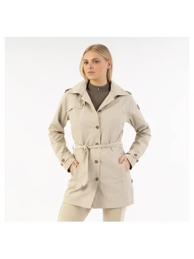 Trench impermeable beige (Island Fossil) para mujer - Anky