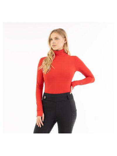 ANKY Long-Sleeved High-Neck Red Training T-Shirt