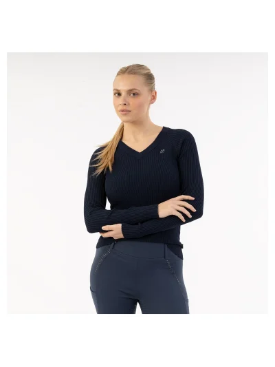 Jersey de punto azul marino (Mood Indigo) para mujer - Anky