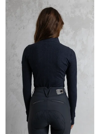 Jersey de manga larga en azul marino (Inkwell) para mujer - Anky - imagen 2