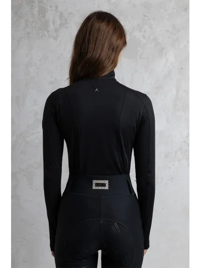 Jersey técnico de media cremallera en negro (Black) para mujer - Anky - imagen 2